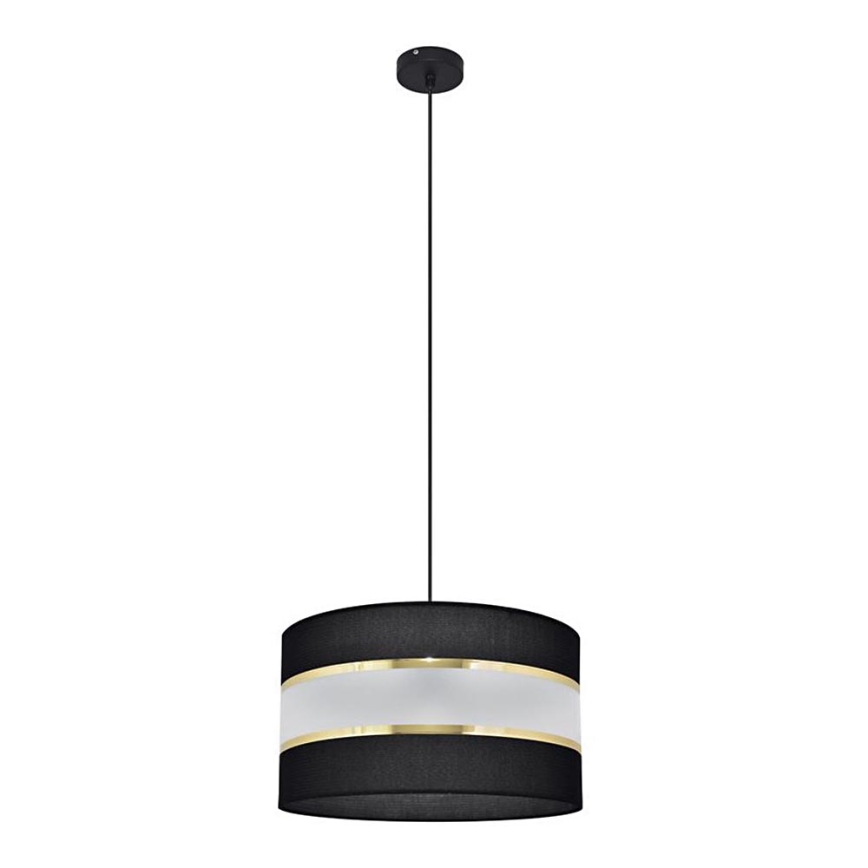 Luster na sajli HELEN 1xE27/15W/230V pr. 35 cm crna/zlatna