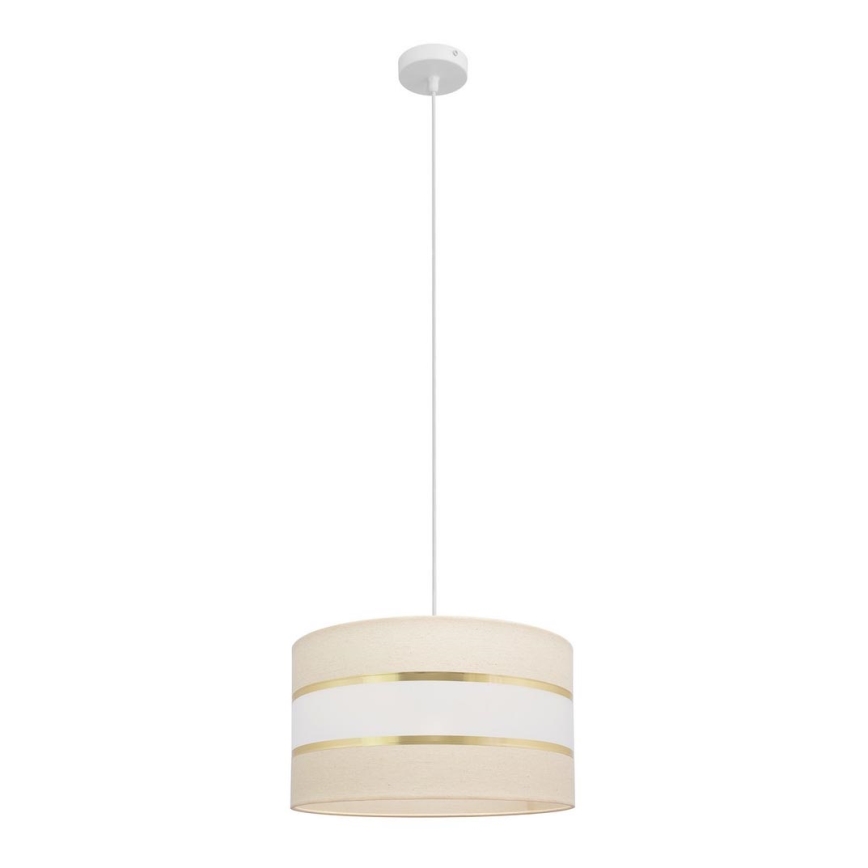 Luster na sajli HELEN 1xE27/15W/230V pr. 35 cm krem/zlatna