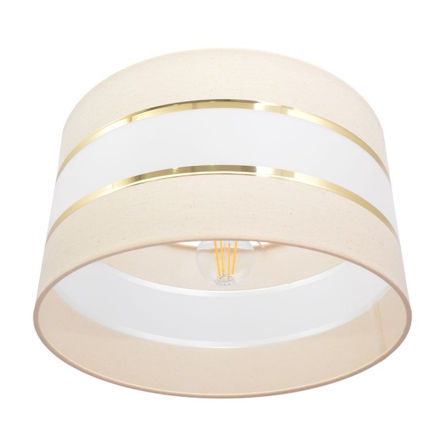 Luster na sajli HELEN 1xE27/15W/230V pr. 35 cm krem/zlatna