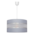 Luster na sajli HELEN 1xE27/15W/230V pr. 35 cm siva/srebrna