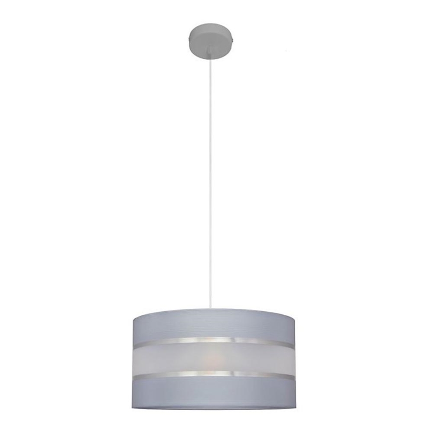 Luster na sajli HELEN 1xE27/15W/230V pr. 35 cm siva/srebrna