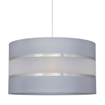 Luster na sajli HELEN 1xE27/15W/230V pr. 35 cm siva/srebrna