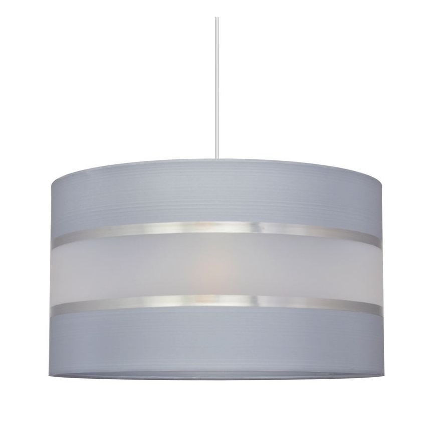 Luster na sajli HELEN 1xE27/15W/230V pr. 35 cm siva/srebrna