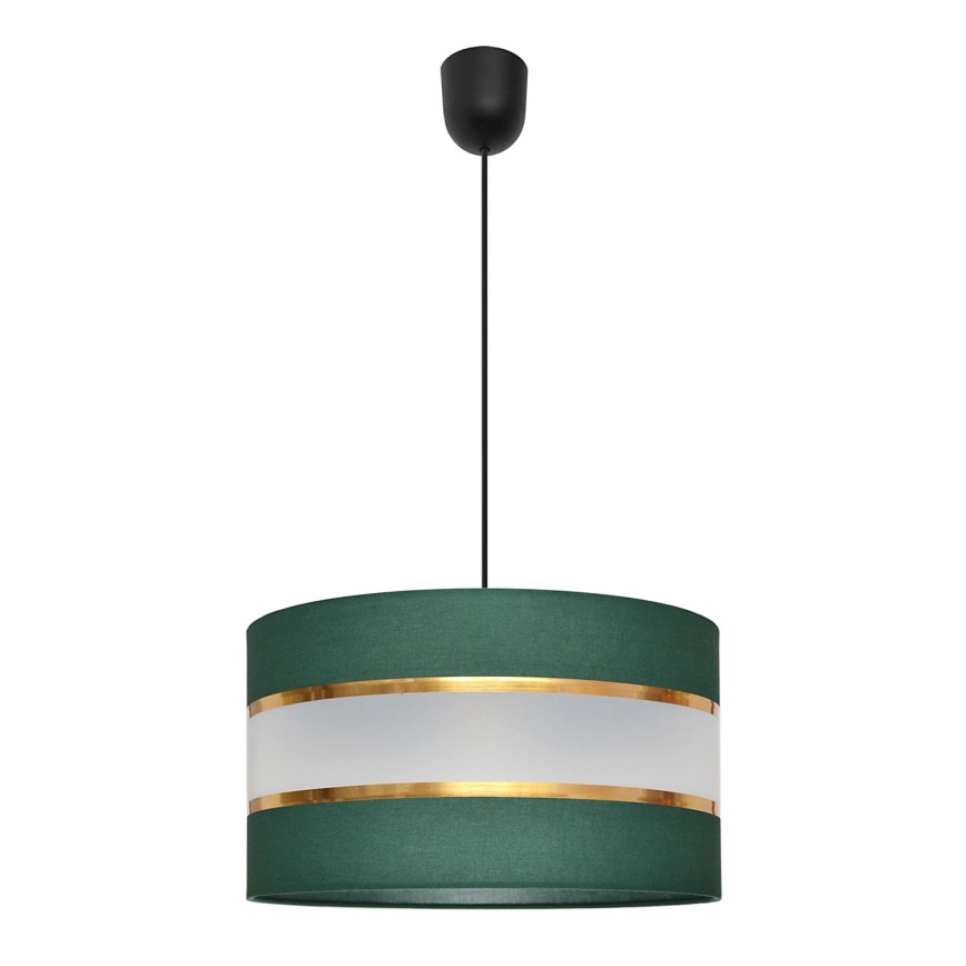 Luster na sajli HELEN 1xE27/15W/230V pr. 35 cm zelena/zlatna