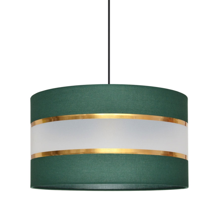 Luster na sajli HELEN 1xE27/15W/230V pr. 35 cm zelena/zlatna