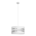 Luster na sajli HELEN 1xE27/15W/230V pr. 40 cm bijela