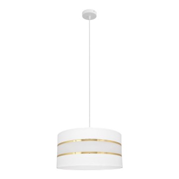 Luster na sajli HELEN 1xE27/15W/230V pr. 40 cm bijela/zlatna