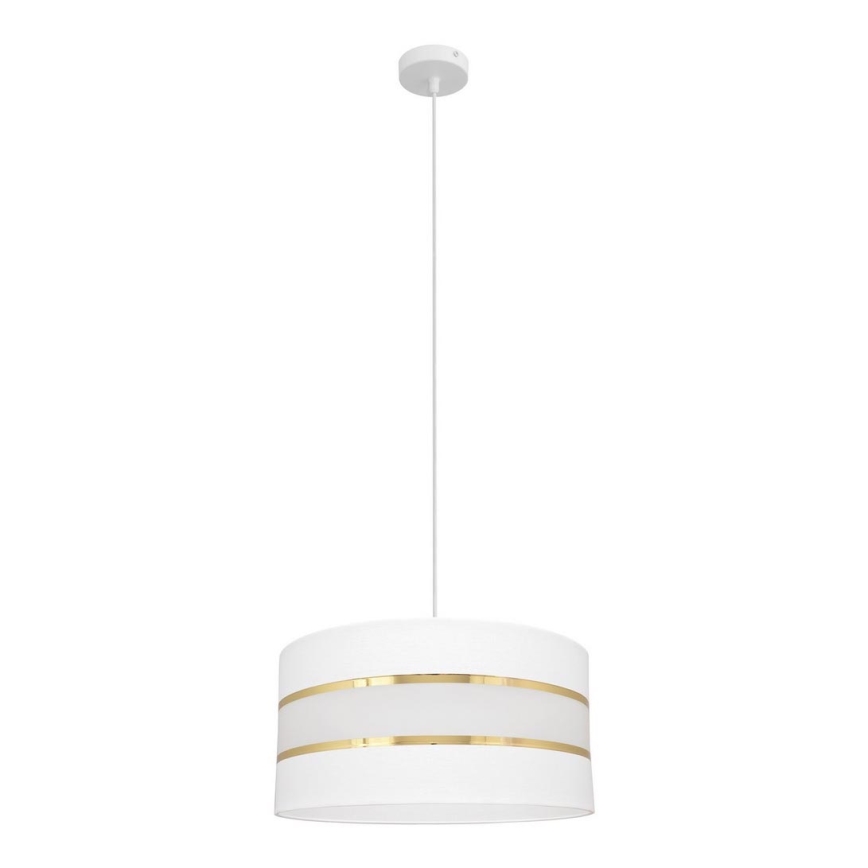 Luster na sajli HELEN 1xE27/15W/230V pr. 40 cm bijela/zlatna