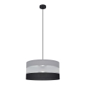 Luster na sajli HELEN 1xE27/15W/230V pr. 40 cm crna/siva/srebrna