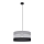 Luster na sajli HELEN 1xE27/15W/230V pr. 40 cm crna/siva/srebrna