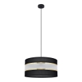 Luster na sajli HELEN 1xE27/15W/230V pr. 40 cm crna/zlatna