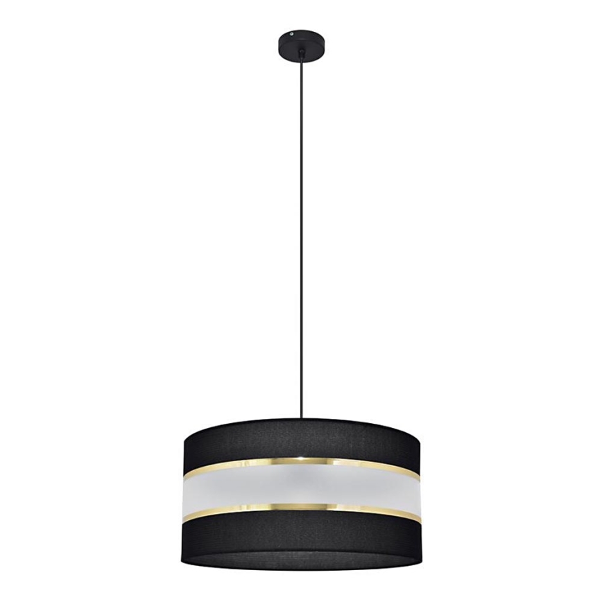 Luster na sajli HELEN 1xE27/15W/230V pr. 40 cm crna/zlatna