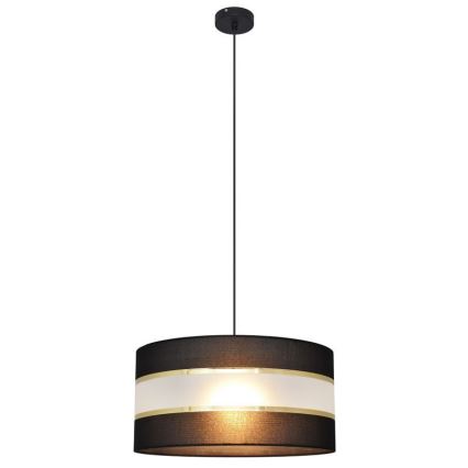 Luster na sajli HELEN 1xE27/15W/230V pr. 40 cm crna/zlatna