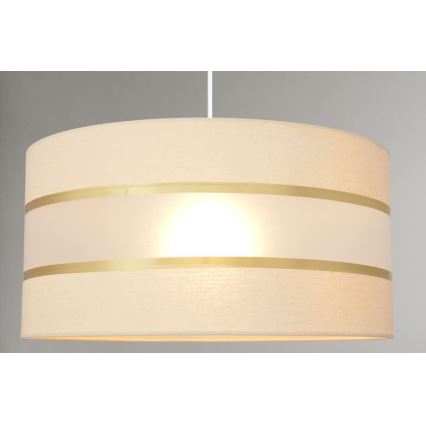 Luster na sajli HELEN 1xE27/15W/230V pr. 40 cm krem/zlatna