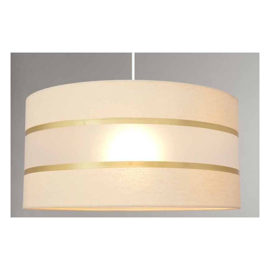 Luster na sajli HELEN 1xE27/15W/230V pr. 40 cm krem/zlatna