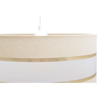 Luster na sajli HELEN 1xE27/15W/230V pr. 40 cm krem/zlatna