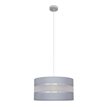 Luster na sajli HELEN 1xE27/15W/230V pr. 40 cm siva/srebrna
