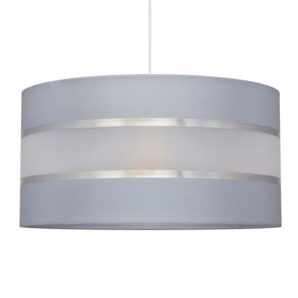 Luster na sajli HELEN 1xE27/15W/230V pr. 40 cm siva/srebrna