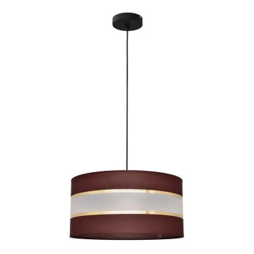 Luster na sajli HELEN 1xE27/15W/230V pr. 40 cm smeđa/crna/zlatna