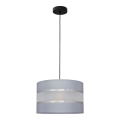 Luster na sajli HELEN 1xE27/15W/230V siva/crna