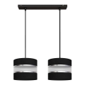 Luster na sajli HELEN 2xE27/15W/230V crna