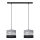 Luster na sajli HELEN 2xE27/15W/230V crna/siva/srebrna