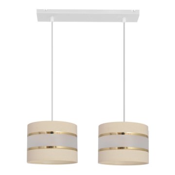 Luster na sajli HELEN 2xE27/15W/230V krem