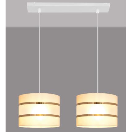 Luster na sajli HELEN 2xE27/15W/230V krem