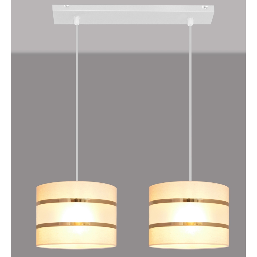 Luster na sajli HELEN 2xE27/15W/230V krem