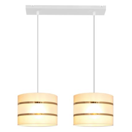 Luster na sajli HELEN 2xE27/15W/230V krem