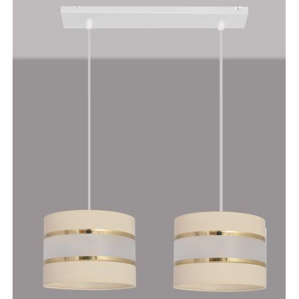 Luster na sajli HELEN 2xE27/15W/230V krem