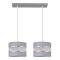 Luster na sajli HELEN 2xE27/15W/230V siva/srebrna