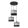 Luster na sajli HELEN 3xE27/15W/230V crna/siva/srebrna