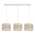 Luster na sajli HELEN 3xE27/15W/230V krem