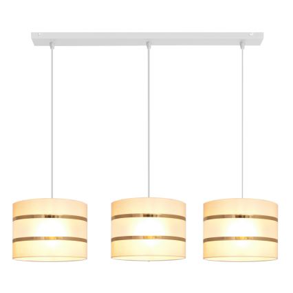 Luster na sajli HELEN 3xE27/15W/230V krem