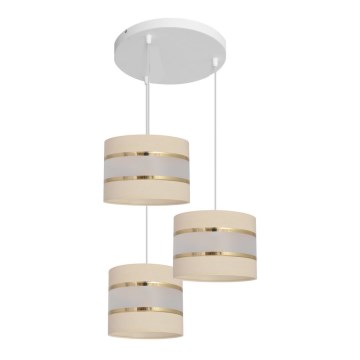 Luster na sajli HELEN 3xE27/15W/230V krem