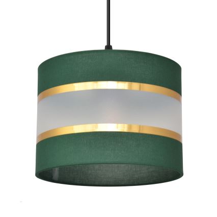 Luster na sajli HELEN 3xE27/15W/230V zelena/zlatna