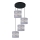 Luster na sajli HELEN 4xE27/15W/230V siva/crna