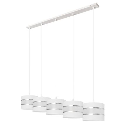 Luster na sajli HELEN 5xE27/15W/230V bijela