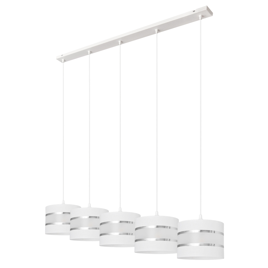 Luster na sajli HELEN 5xE27/15W/230V bijela