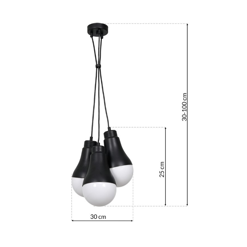 Luster na sajli HELIOS 3xE14/40W/230V