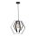 Luster na sajli HEXAGON 1xE27/60W/230V crna/sjajni krom