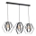 Luster na sajli HEXAGON 3xE27/60W/230V crna/sjajni krom
