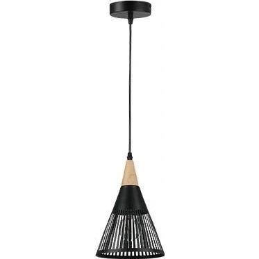 Luster na sajli HIRA 1xE27/60W/230V pr. 18 cm crna