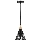 Luster na sajli HIRA 1xE27/60W/230V pr. 18 cm crna