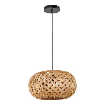 Luster na sajli HOSHI 1xE27/20W/230V pr. 38 cm konoplja