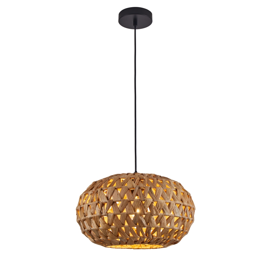 Luster na sajli HOSHI 1xE27/20W/230V pr. 38 cm konoplja