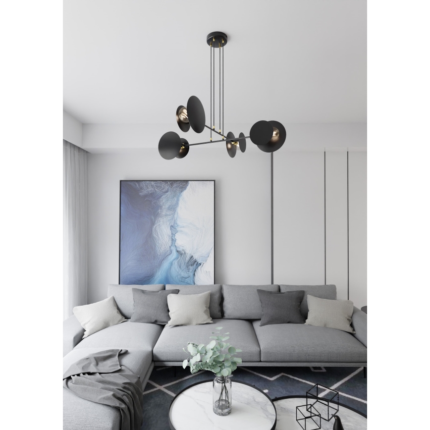 Luster na sajli IDEA 4xE27/15W/230V crna