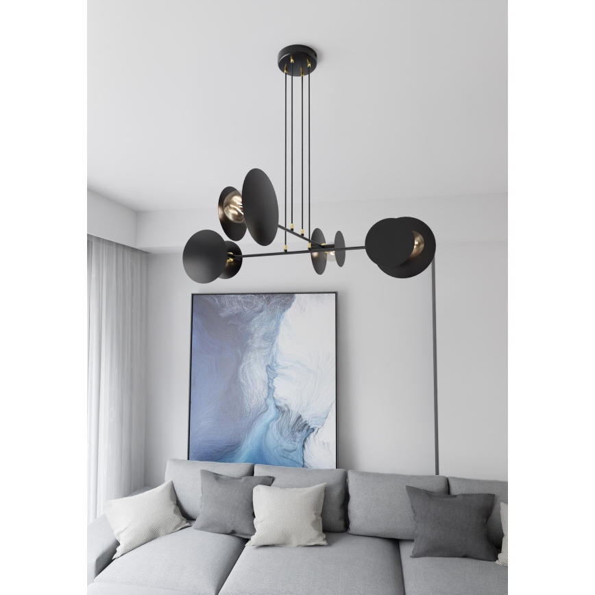 Luster na sajli IDEA 4xE27/15W/230V crna