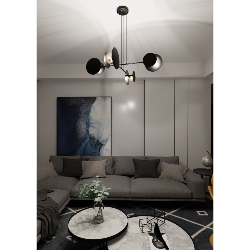 Luster na sajli IDEA 4xE27/15W/230V crna